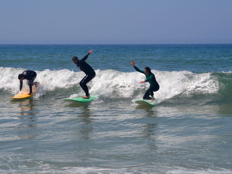 group surf lessons caparica 